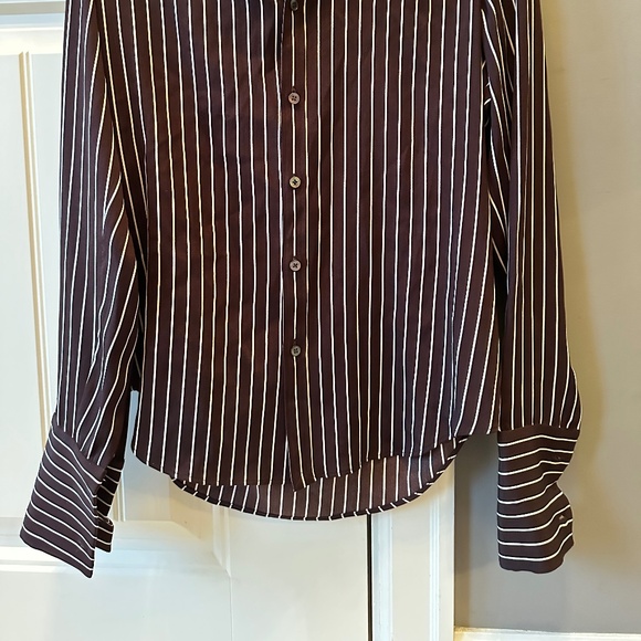 Ralph Lauren Purple Label Ralph Lauren Collection Brown Silk Blouse - Picture 9 of 9